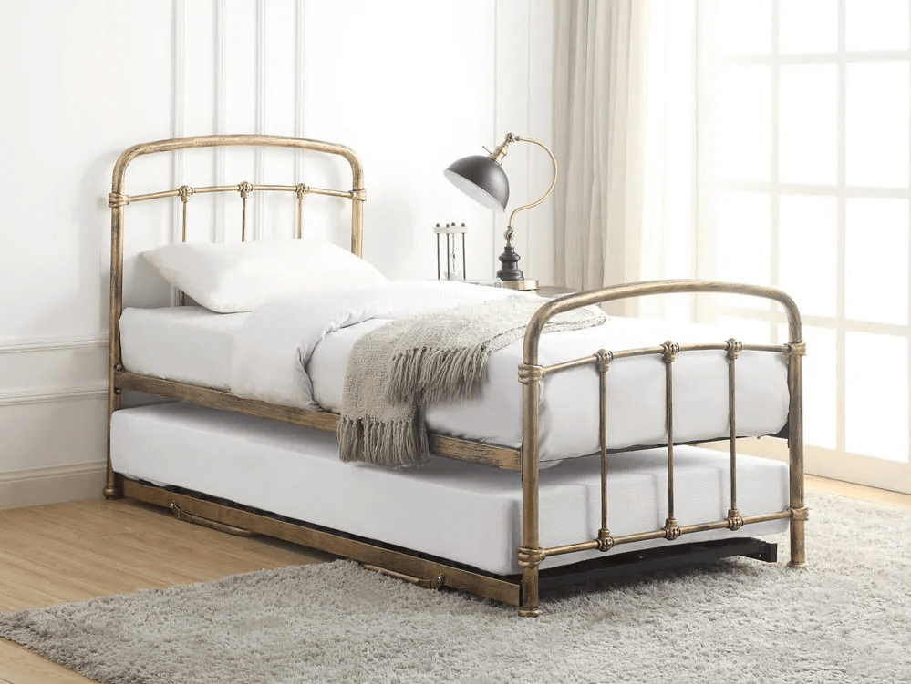 Flintshire Furniture Mostyn Antique Bronze Metal Guest Bed