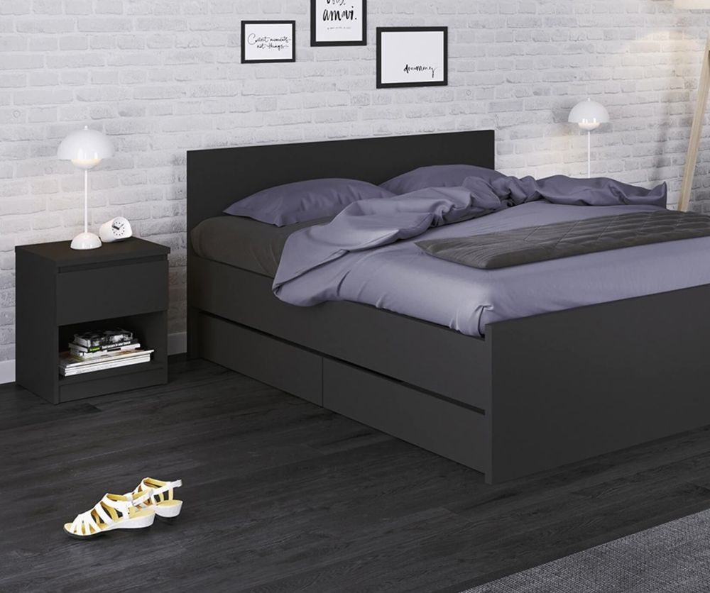 FTG Naia Black Matt Bed Frame