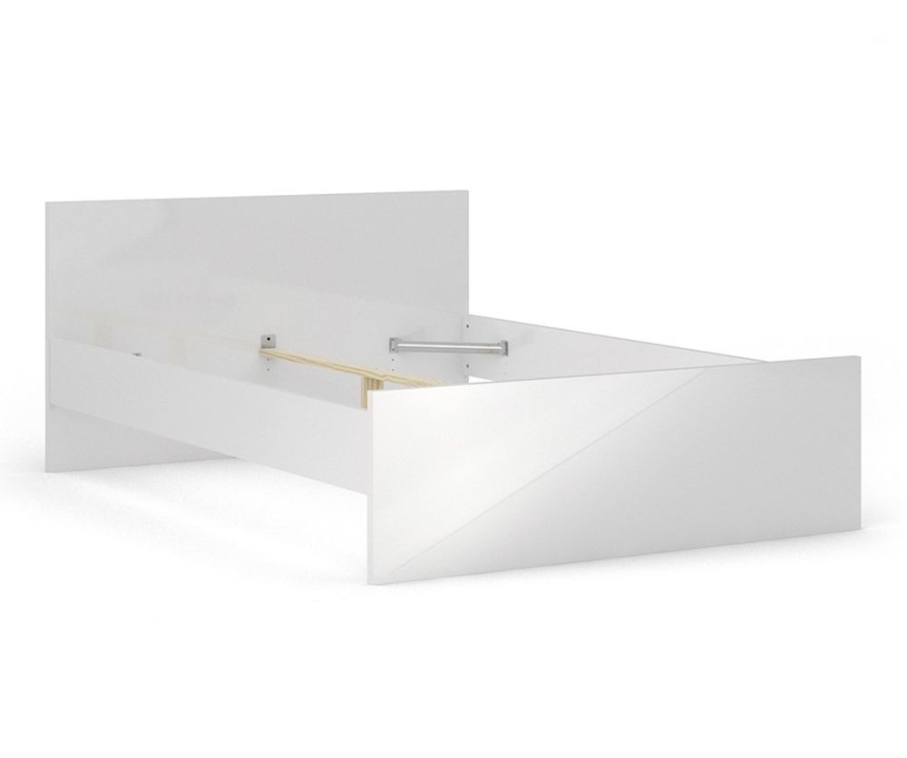 FTG Naia White High Gloss Bed Frame