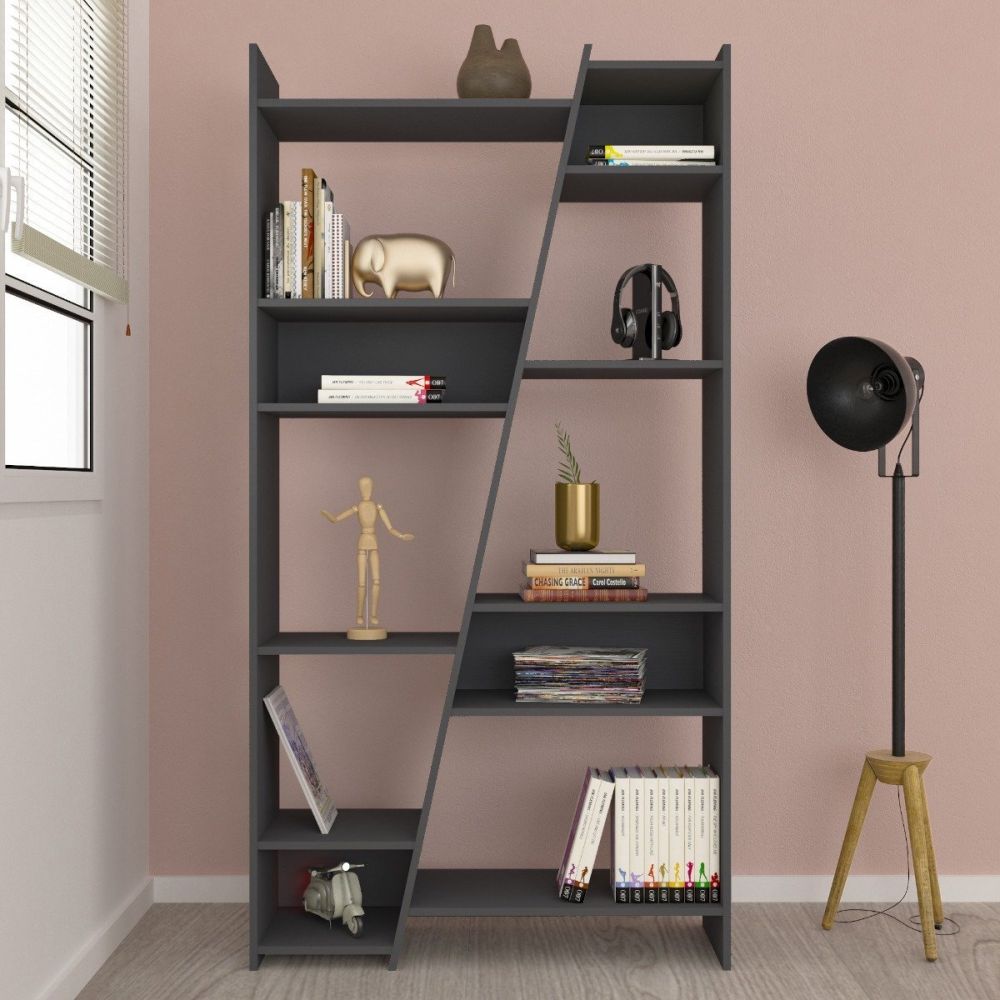 Seconique Furniture Naples Grey Tall Bookcase 