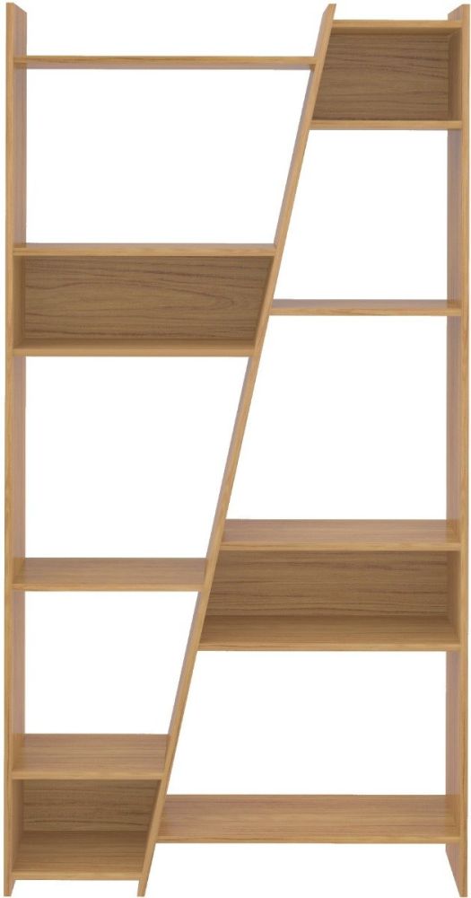 Seconique Furniture Naples Oak Effect Tall Bookcase 