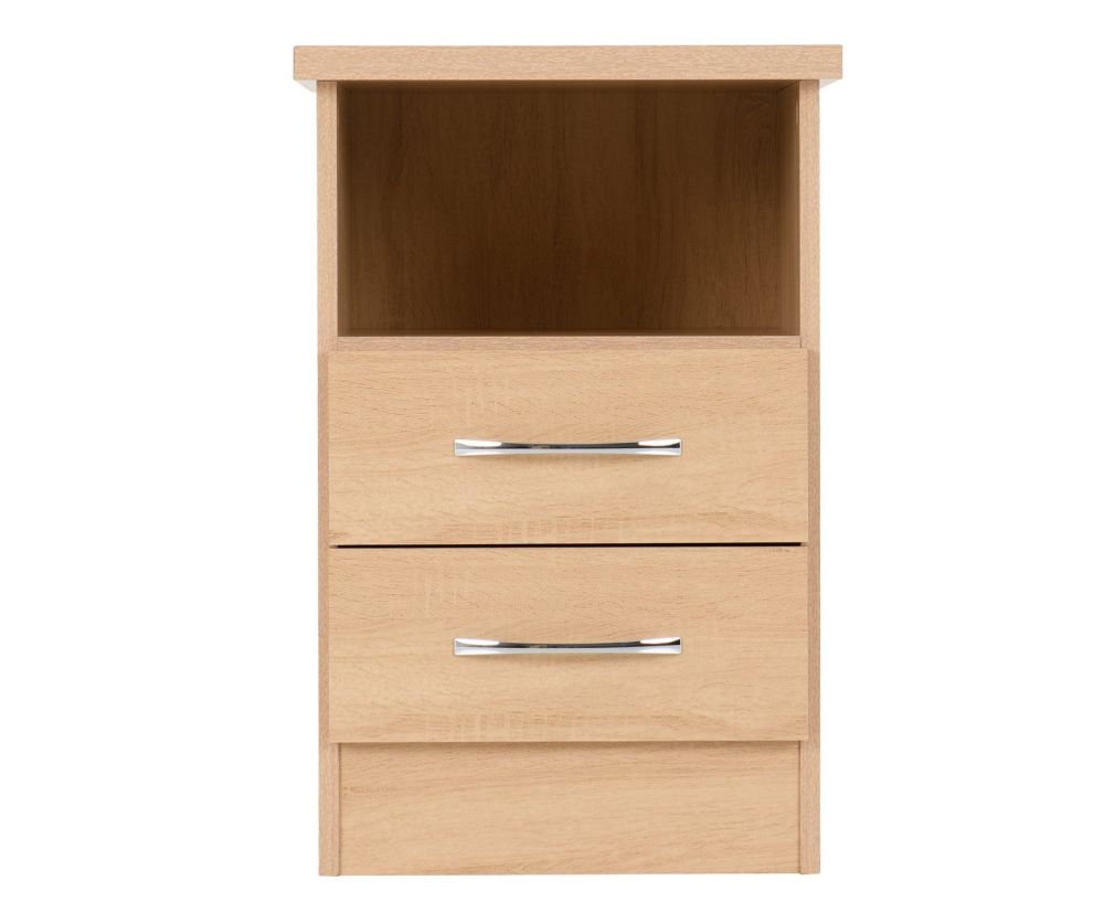 Seconique Nevada Sonoma Oak 2 Drawer Bedside Cabinet