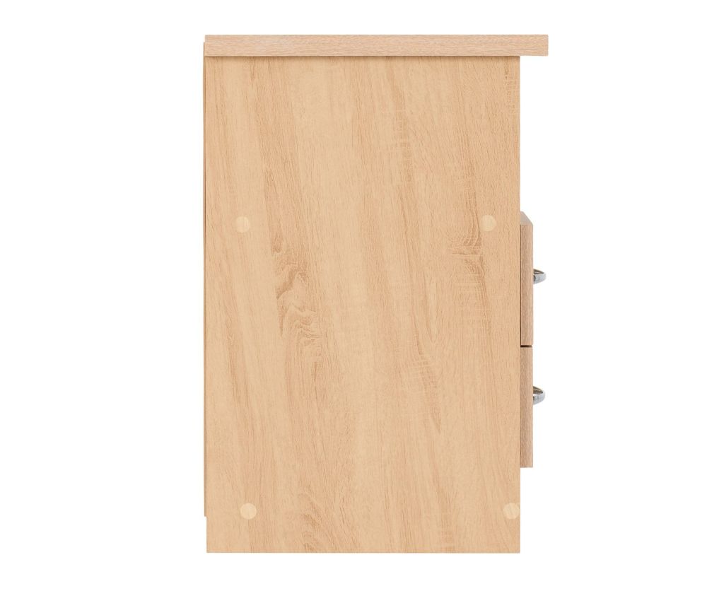 Seconique Nevada Sonoma Oak 2 Drawer Bedside Cabinet