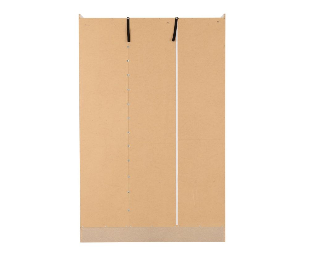Seconique Nevada White Gloss 3 Door 2 Drawer Wardrobe