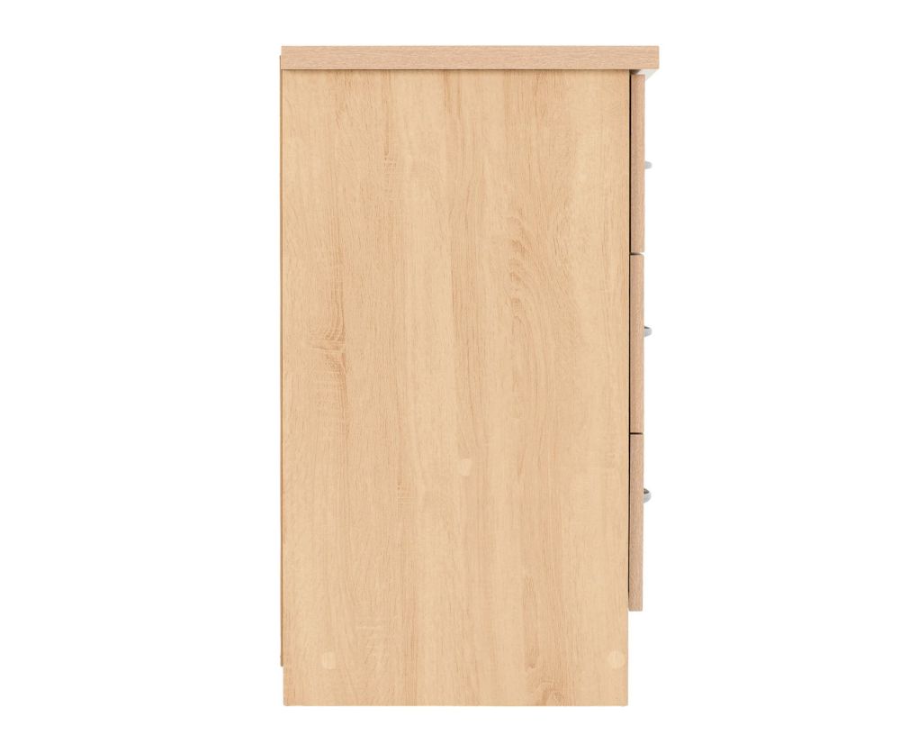 Seconique Nevada Sonoma Oak 3 Drawer Chest