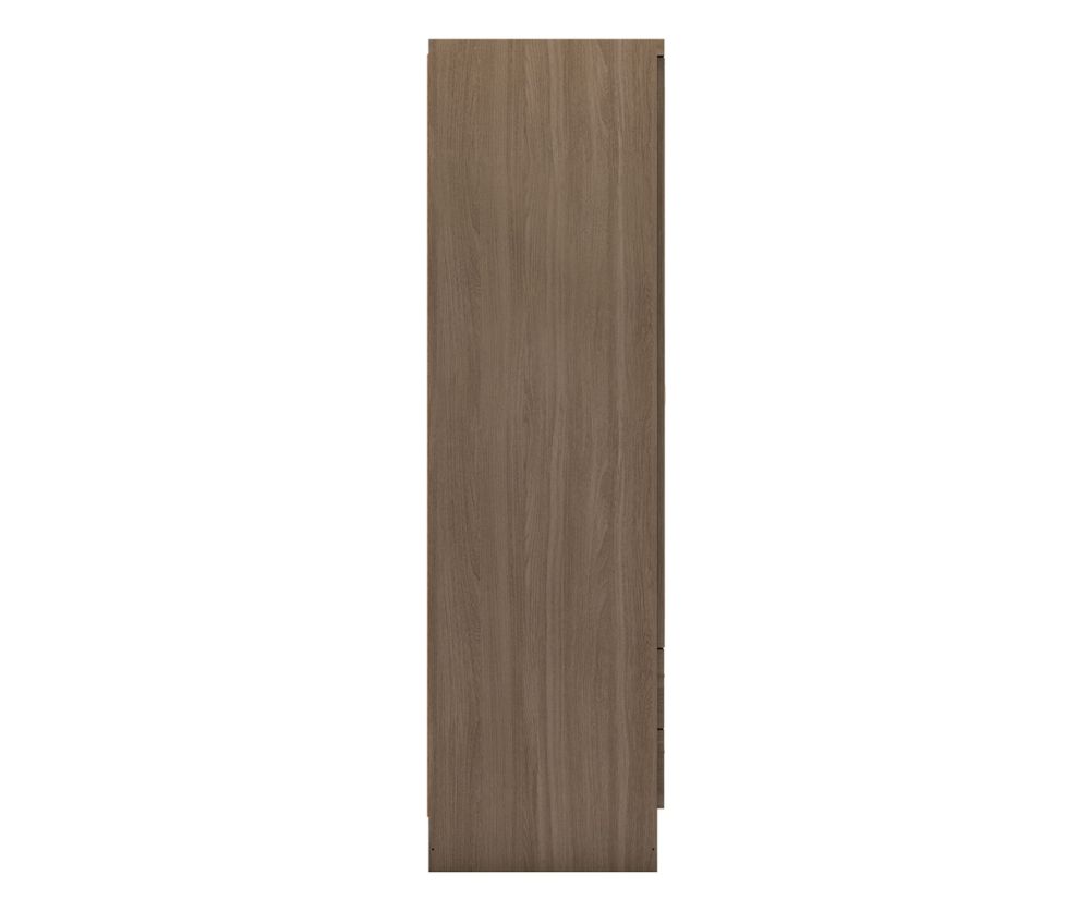 Seconique Nevada Oyster High Gloss 4 Door 2 Drawer Mirrored Wardrobe