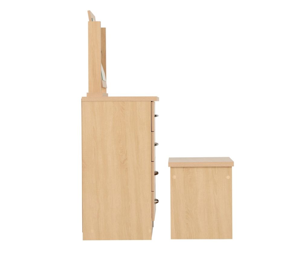 Seconique Nevada Sonoma Oak 4 Drawer Dressing Table Set