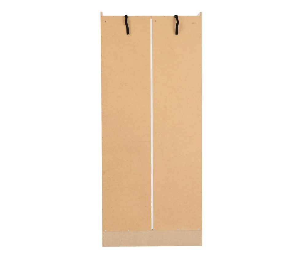 Seconique Nevada White Gloss 2 Door Mirror Wardrobe