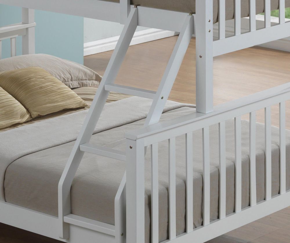 Artisan New Three Sleeper Wooden White Bed Frame