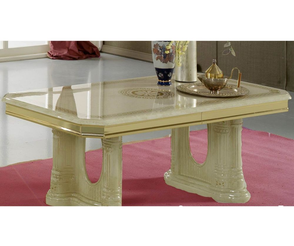 Ben Company New Venus Beige and Gold Italian Coffee Table