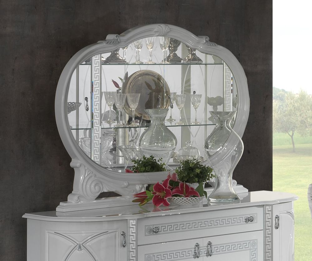 Ben Company New Venus White and Silver Italian Mirror