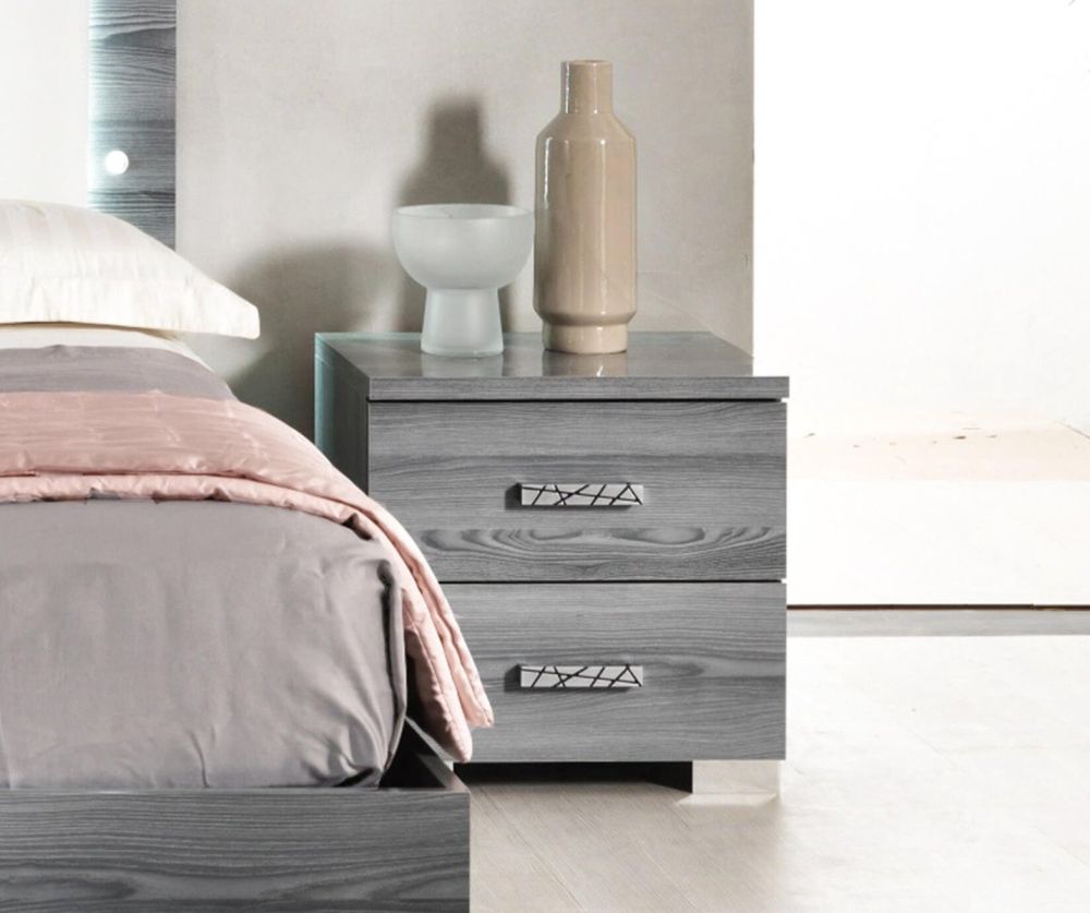 Ben Company Nicole Grey Finish Italian Bedroom Set
