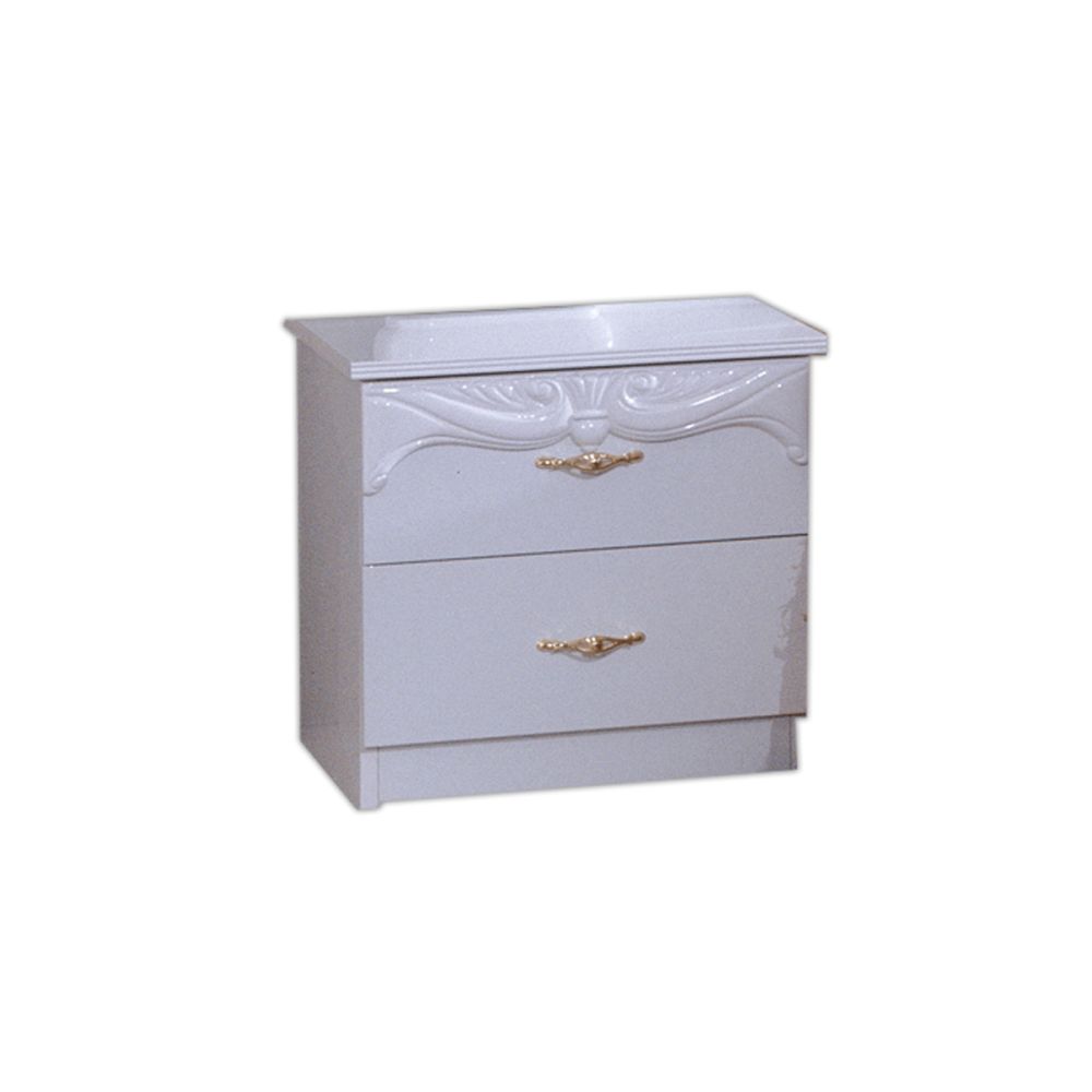 Ben Company Giada White Bed Group Set with 4 Door Wardrobe