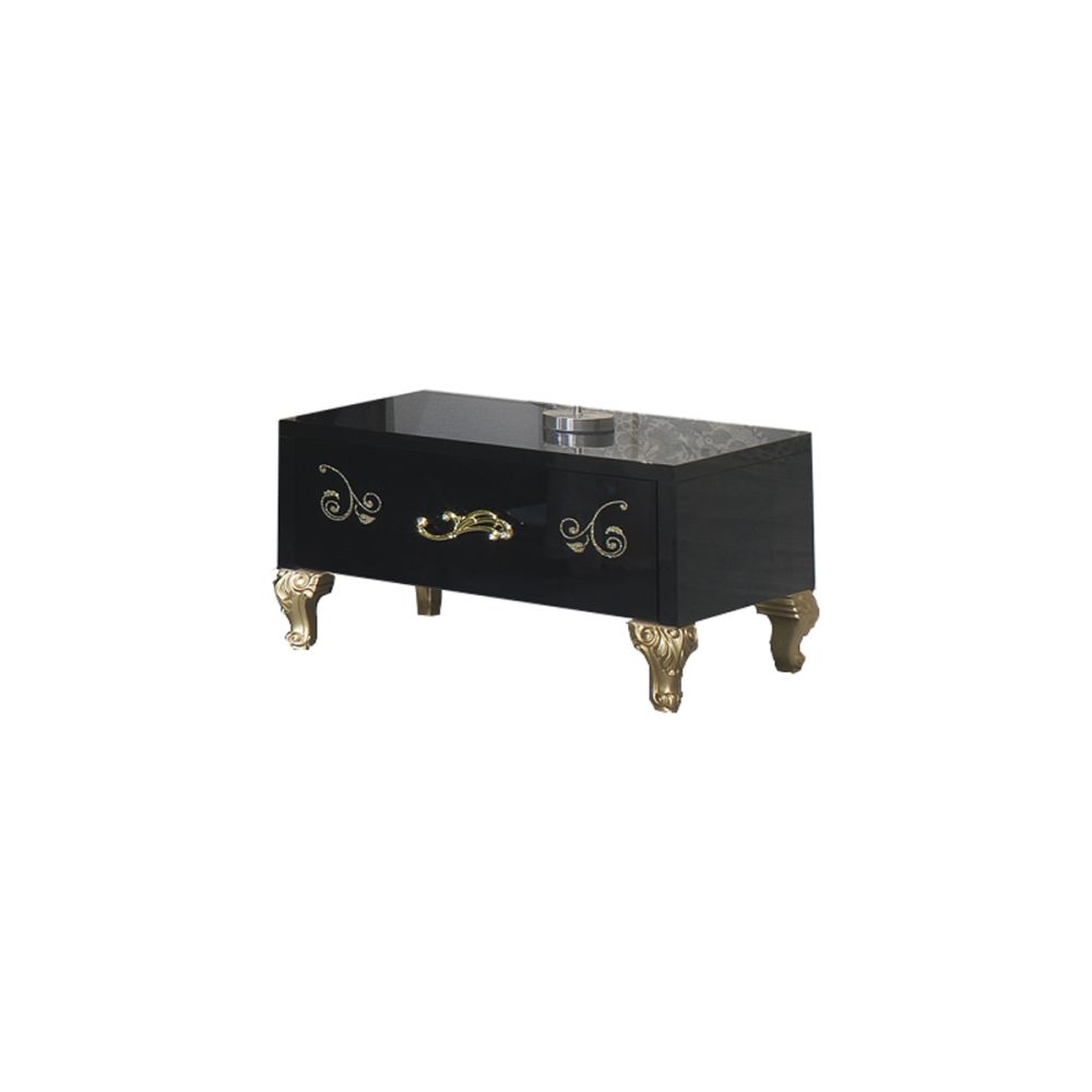 Ben Company Sofia Black and Gold Italian Bedroom Set