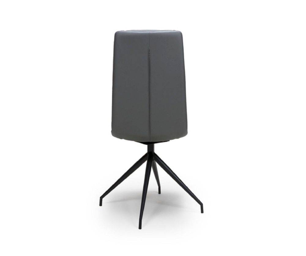 Furniture Link Nobo Grey Swivel Dining Chair in Pair