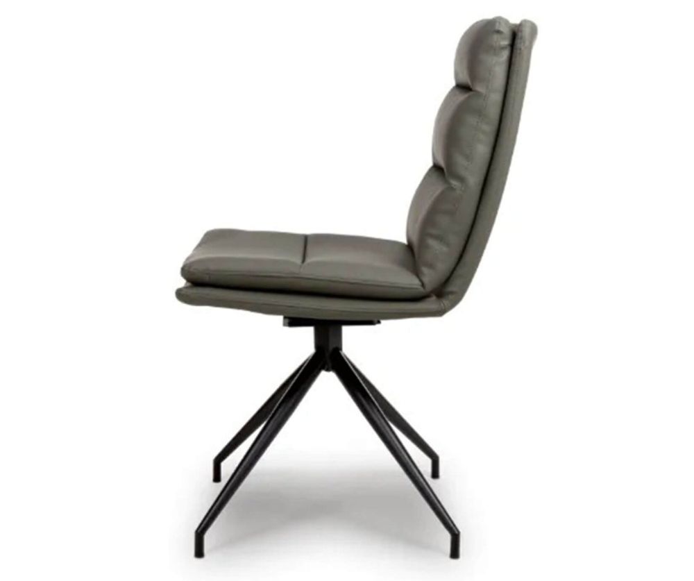 Furniture Link Nobo Truffle Swivel Dining Chair in Pair