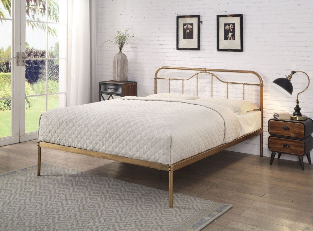 Flintshire Furniture Oakenholt Antique Bronze Metal Bed Frame