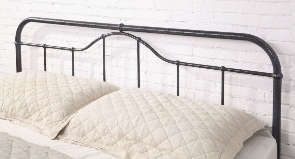 Flintshire Furniture Oakenholt Black and Silver Metal Bed Frame