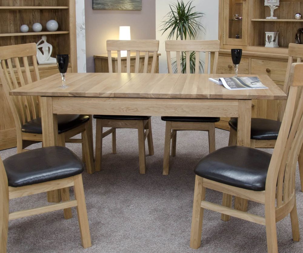 Homestyle GB Opus Oak Extending Dining Table