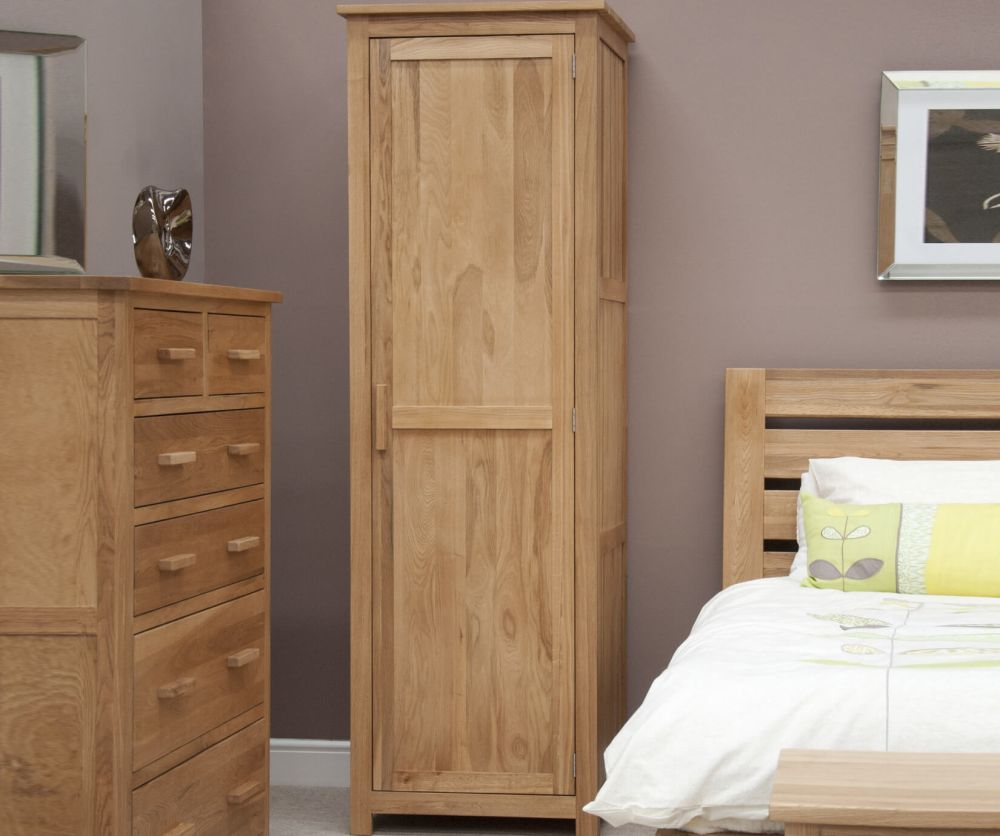 Homestyle GB Opus Oak Single Door Wardrobe