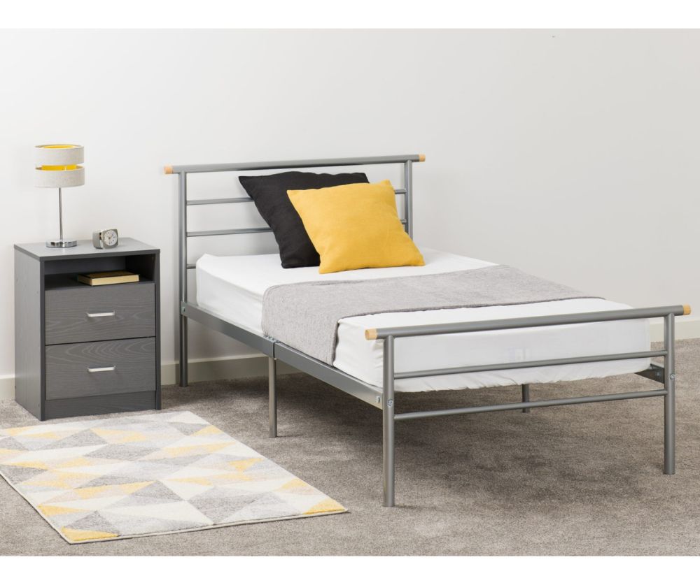 Seconique Orion Silver Low Foot End Metal Bed