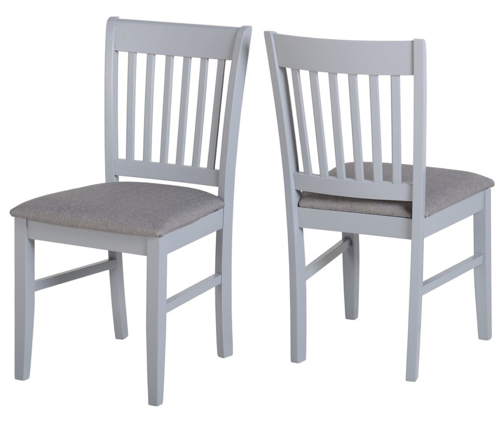 Seconique Oxford Grey Extending Dining Set with 4 Grey Fabric Chairs