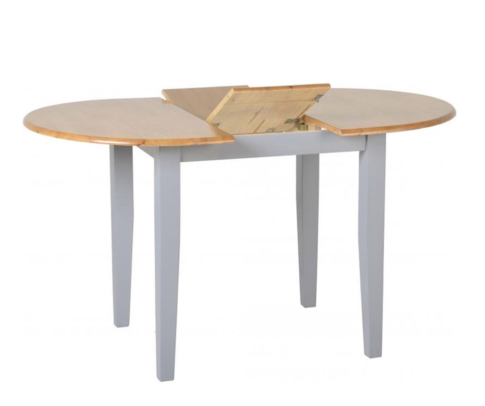 Seconique Oxford Grey Extending Dining Set with 4 Grey Fabric Chairs
