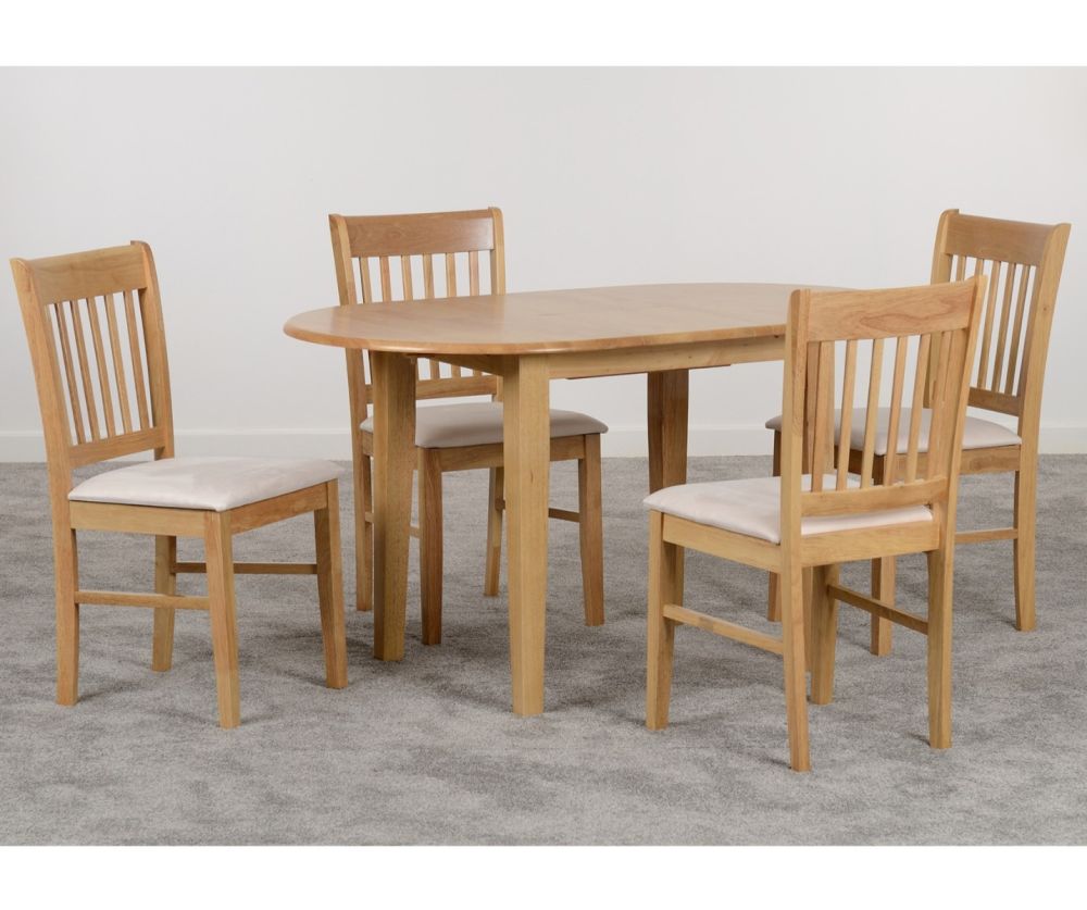 Seconique Oxford Extending Dining Table with 4 Dining Chairs