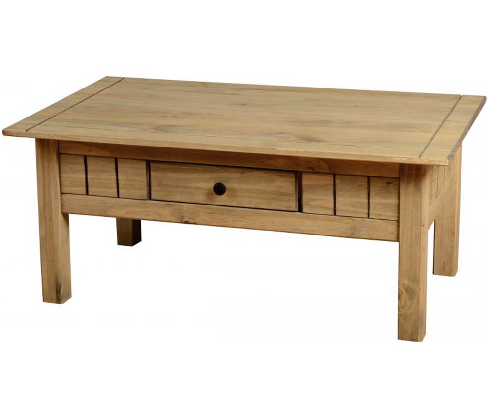 Seconique Panama Solid Pine 1 Drawer Coffee Table