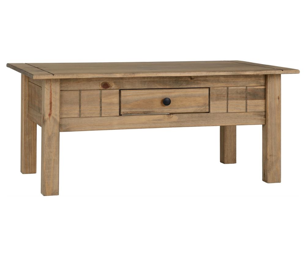 Seconique Panama Solid Pine 1 Drawer Coffee Table