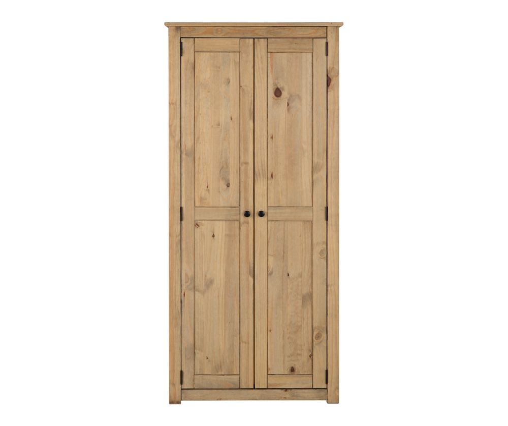 Seconique Panama Solid Pine 2 Door Wardrobe