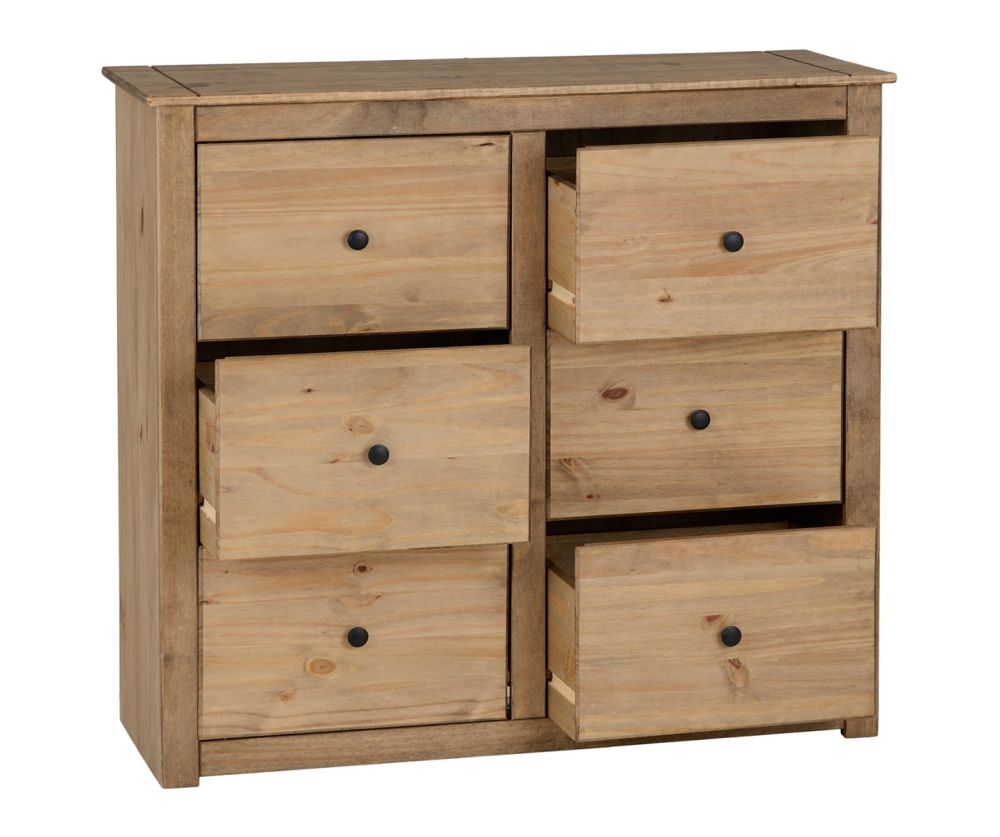 Seconique Panama Solid Pine 6 Drawer Chest
