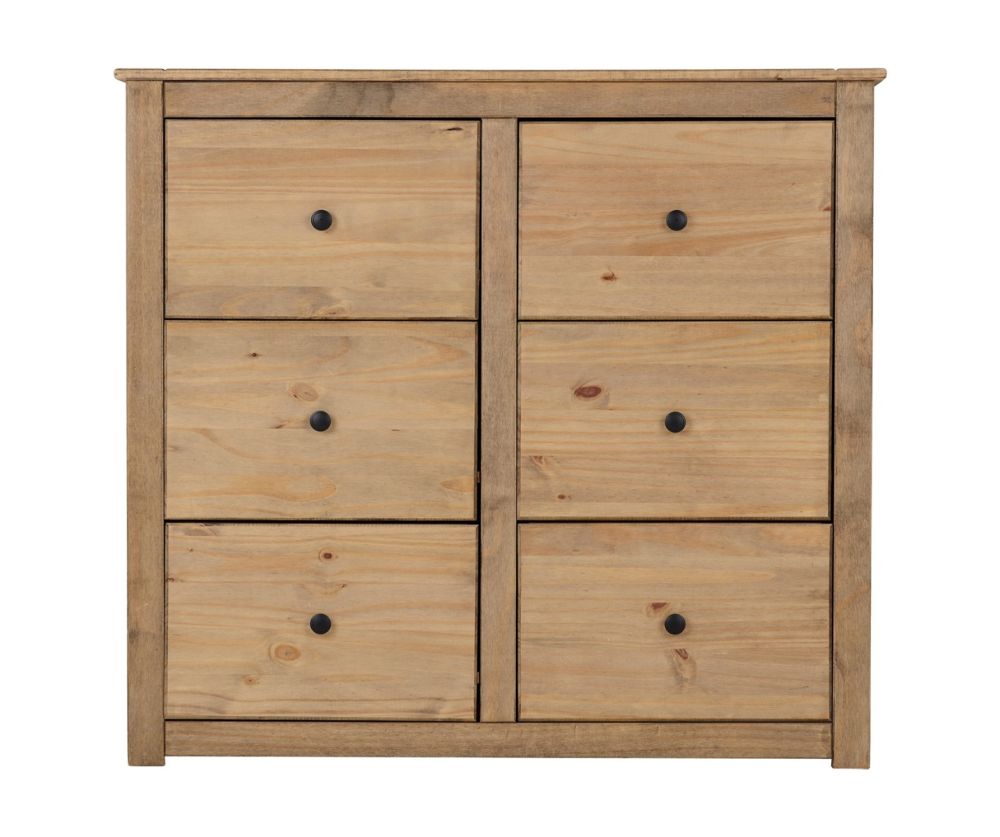 Seconique Panama Solid Pine 6 Drawer Chest