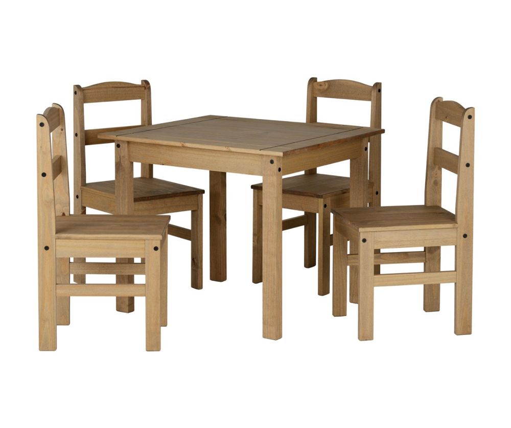 Seconique Panama Dining Set with 4 Dining Chairs
