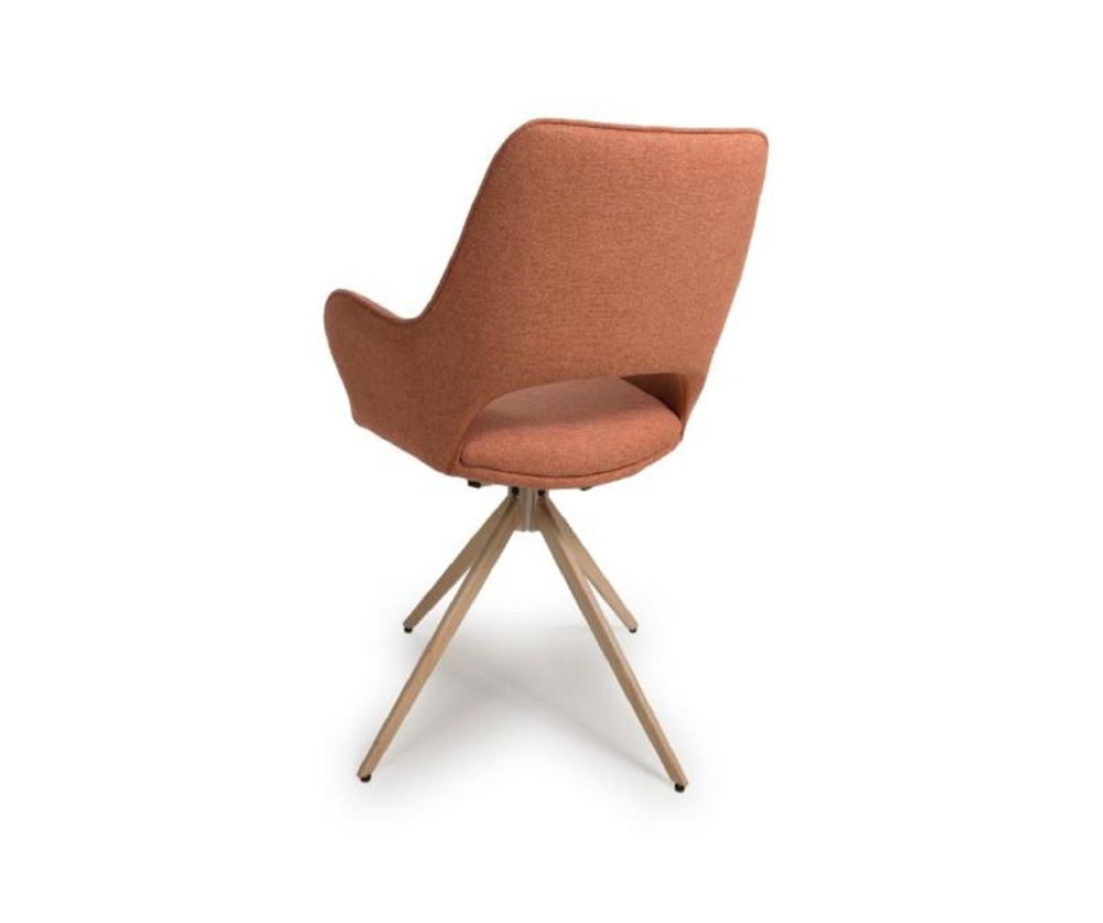 Furniture Link Perth Brick Swivel Dining Chair in Pair
