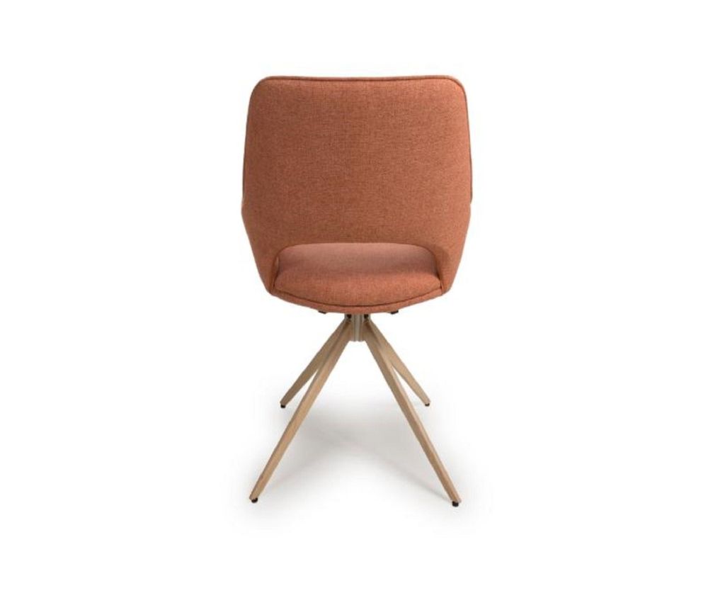 Furniture Link Perth Brick Swivel Dining Chair in Pair