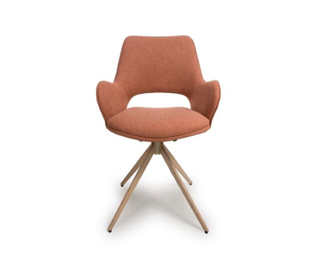 Furniture Link Perth Brick Swivel Dining Chair in Pair