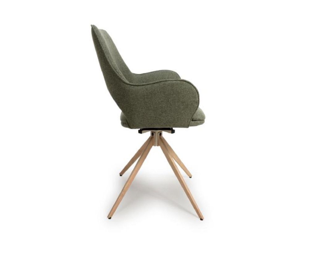 Furniture Link Perth Sage Swivel Dining Chair in Pair