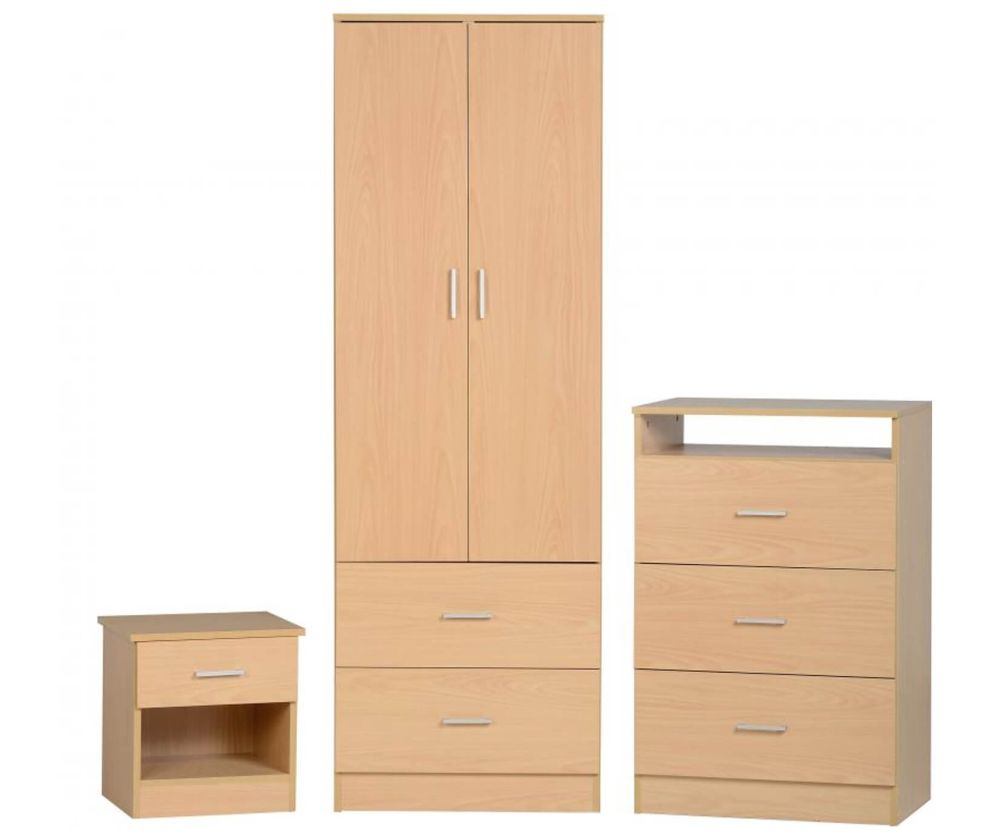 Seconique Polar Beech Bedroom Set