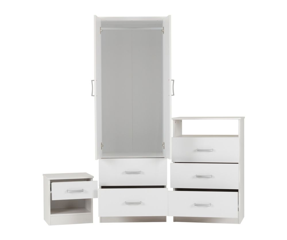 Seconique Polar White Bedroom Set