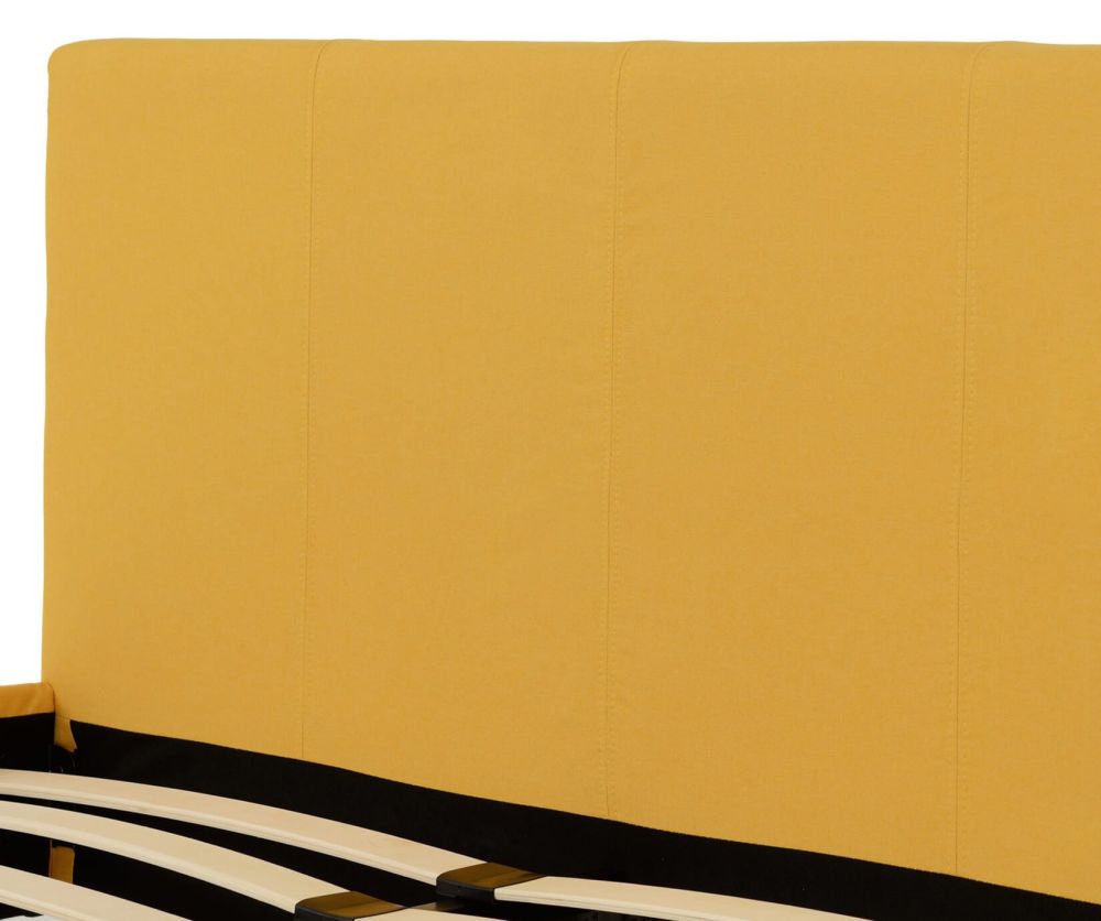 Seconique Prado Mustard Fabric Double Bed Frame
