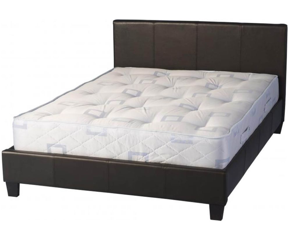 Seconique Prado Black Faux Leather Low Footend Bed Frame