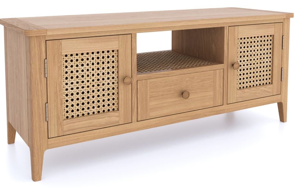 Heritance Halmstad Natural Oak Wide TV Unit