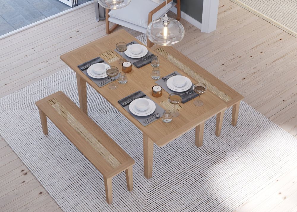Heritance Halmstad Natural Oak Extending Dining Table