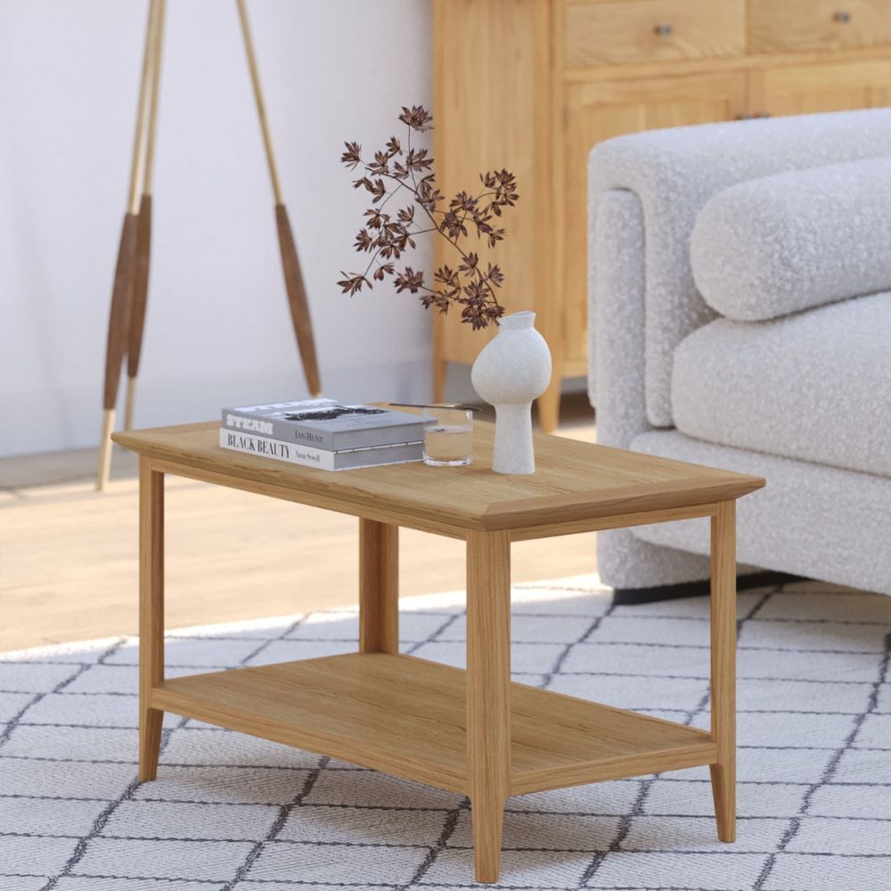 Heritance Saxby Oak Coffee Table With Shelve
