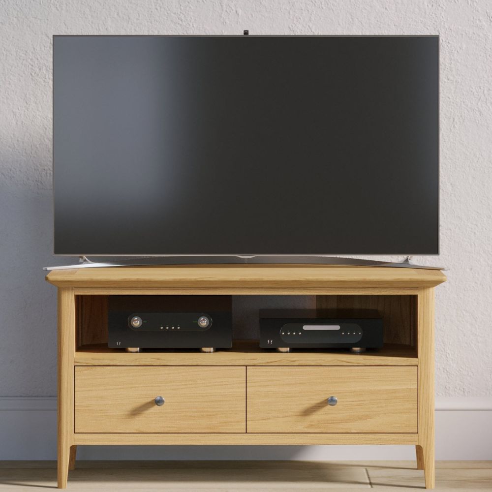 Heritance Saxby Oak Corner TV Unit