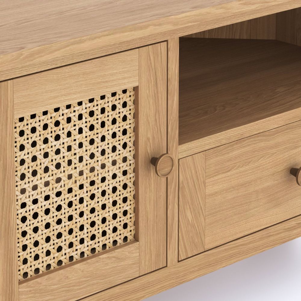 Heritance Halmstad Natural Oak Corner TV Unit