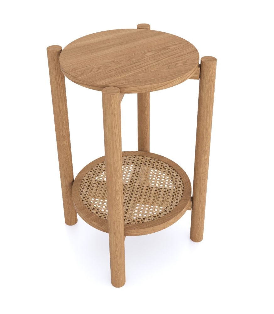 Heritance Halmstad Natural Oak Round Side Table