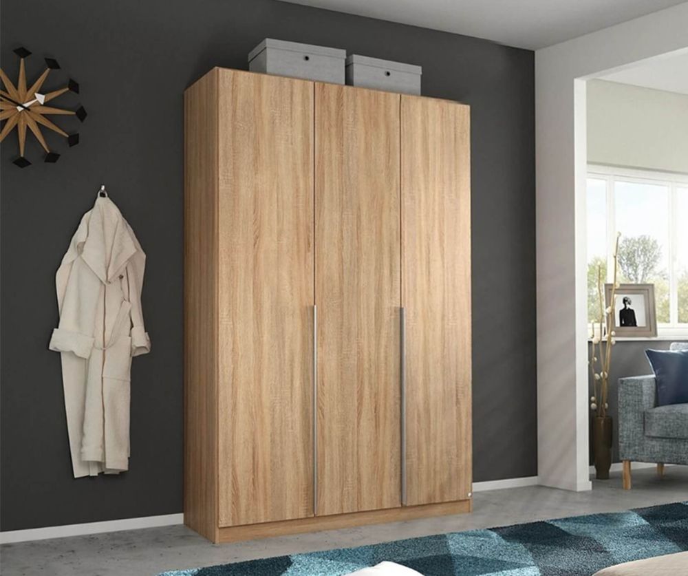 Rauch Alabama Sonoma Oak 3 Door Hinged Wardrobe