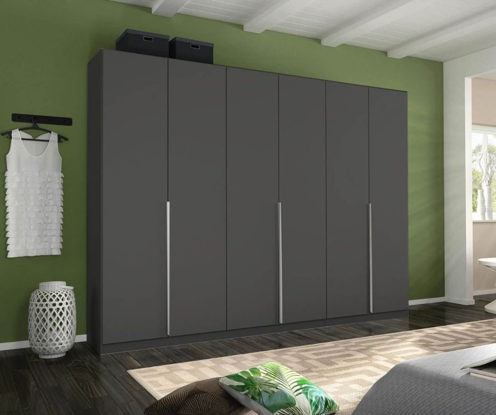 Rauch Alabama Metallic Grey 6 Door Wardrobe